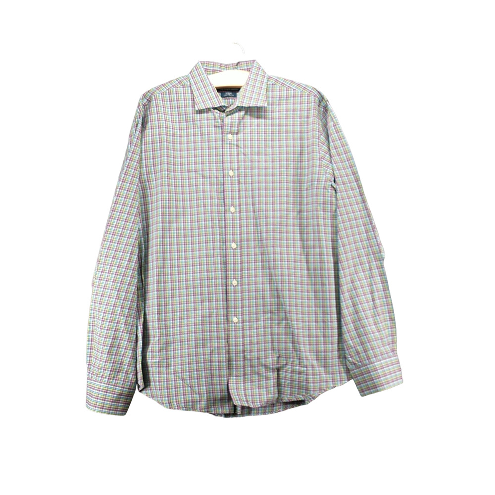 Polo by Ralph Lauren Men's Button Front Shirt Multi 18 2XL Regent Custom Fit